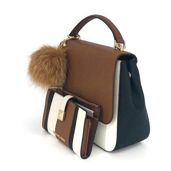 3PCS Michael Kors Bridgette Messenger Bag Wallet - Picture 2 of 8